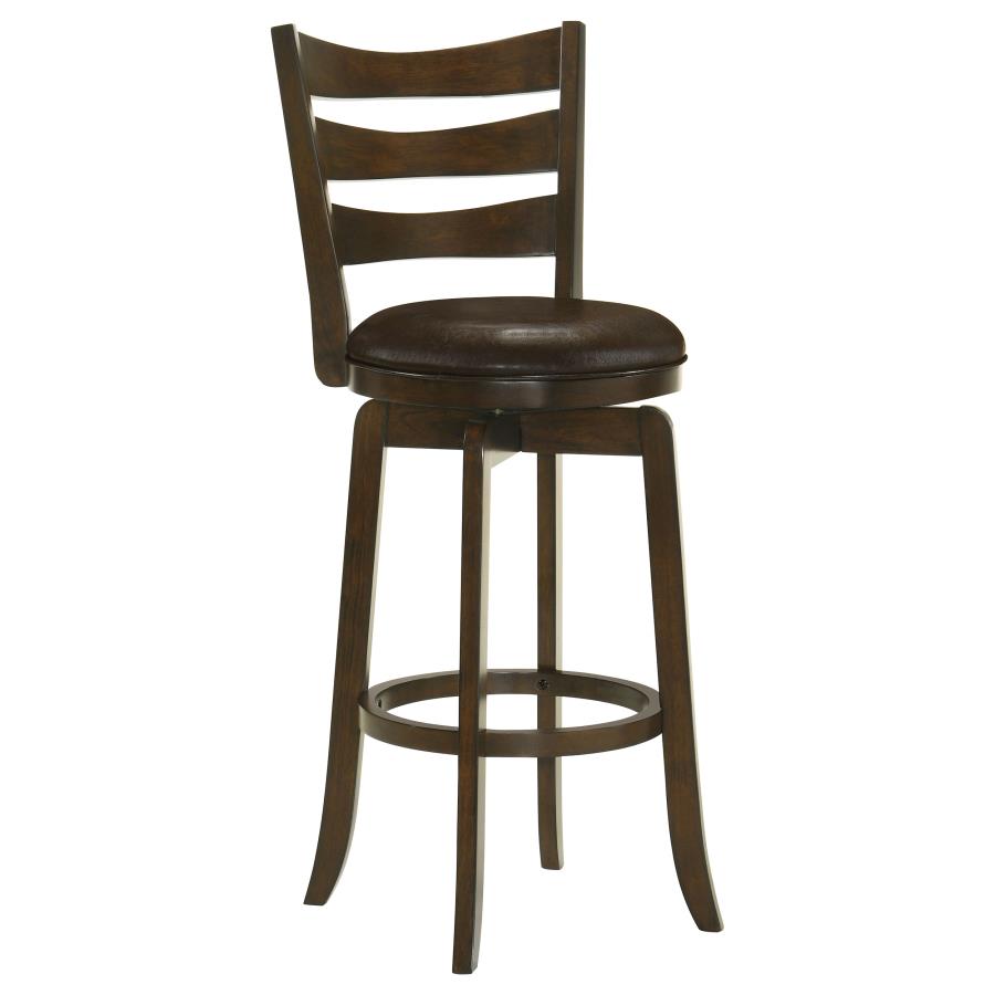 Murphy Wood Pub Height Swivel Bar Chair Dark Brown (image for) Murphy Wood Pub Height Swivel Bar Chair Dark Brown