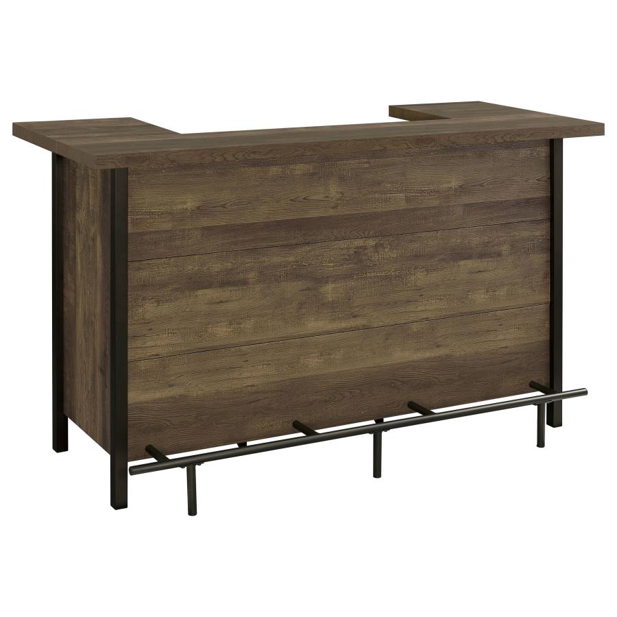 Bellemore Freestanding Home Bar Wine Cabinet Rustic Oak (image for) Bellemore Freestanding Home Bar Wine Cabinet Rustic Oak