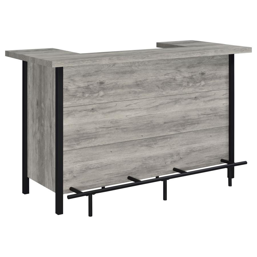 Bellemore Freestanding Home Bar Wine Cabinet Grey Driftwood (image for) Bellemore Freestanding Home Bar Wine Cabinet Grey Driftwood