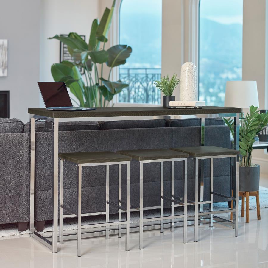 Cassidy 4-piece Counter Height Dining Table Set Dark Oak (image for) Cassidy 4-piece Counter Height Dining Table Set Dark Oak