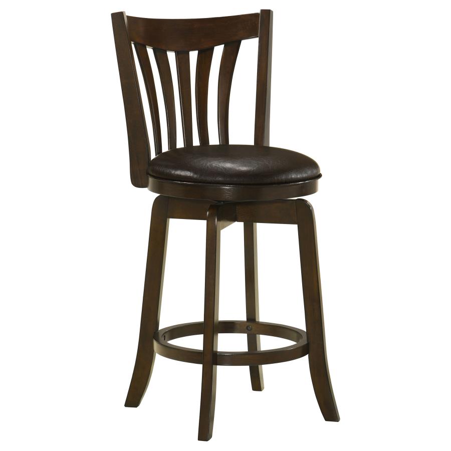 Lambert Wood Counter Height Swivel Bar Chair Dark Cherry (image for) Lambert Wood Counter Height Swivel Bar Chair Dark Cherry