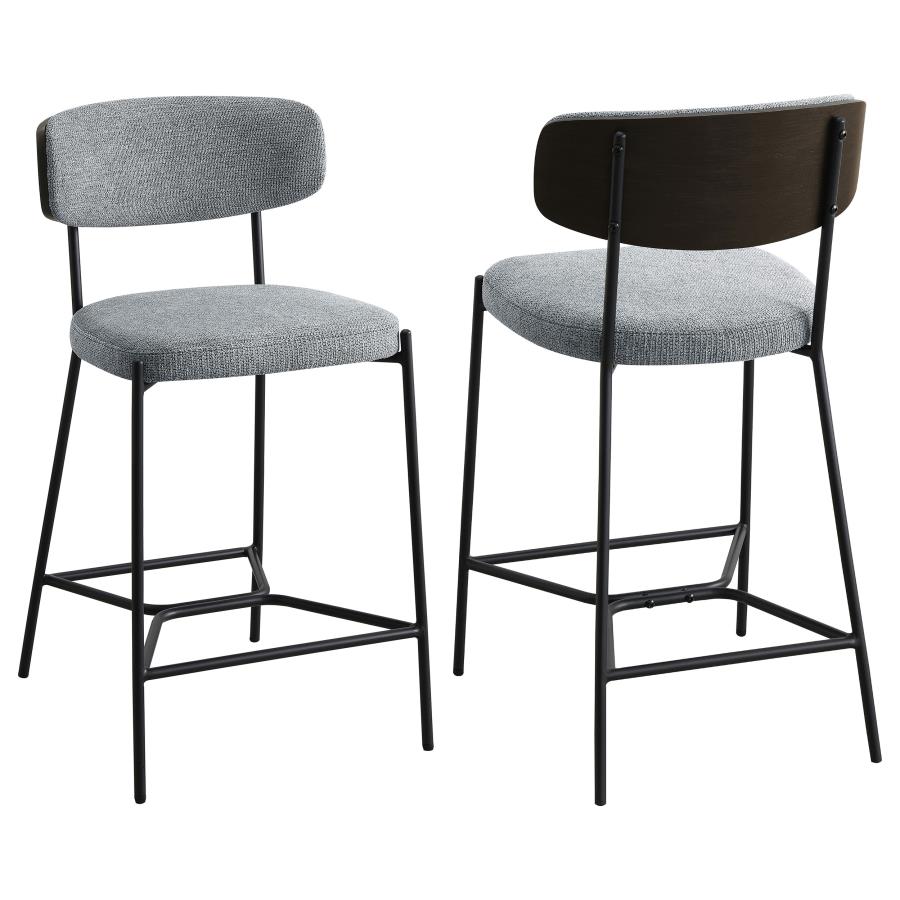 Elison Counter Height Bar Stool Grey (Set of 2) (image for) Elison Counter Height Bar Stool Grey (Set of 2)