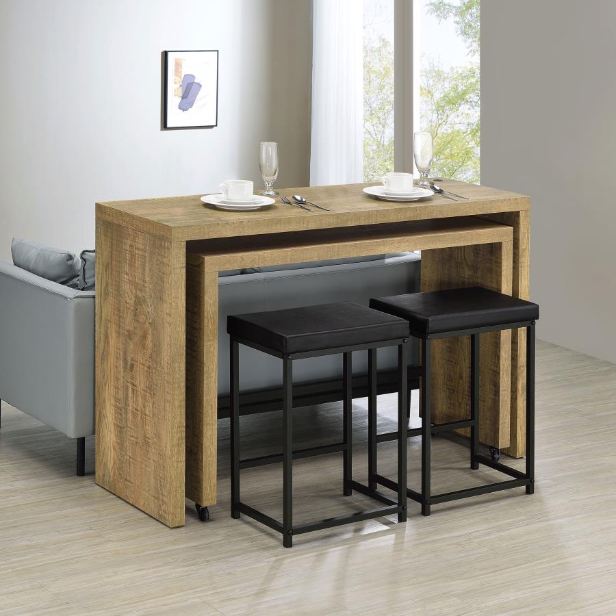 Davista 4-piece Counter Height Table Set Mango Brown (image for) Davista 4-piece Counter Height Table Set Mango Brown