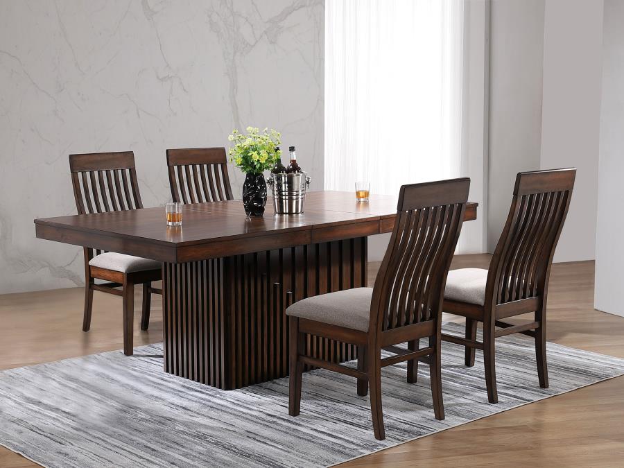 Briarwood 5-piece Extension Leaf Dining Table Set Mango Oak (image for) Briarwood 5-piece Extension Leaf Dining Table Set Mango Oak