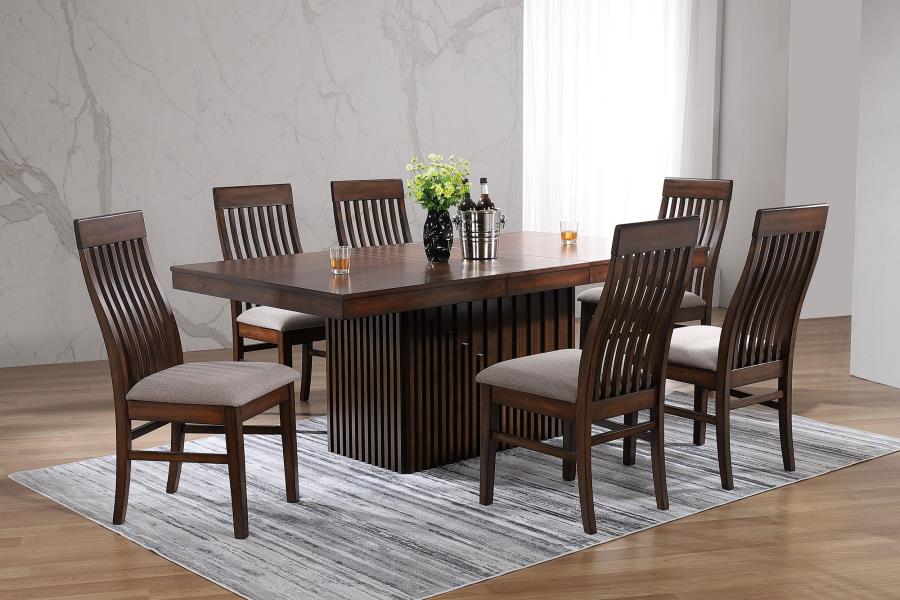 Briarwood 7-piece Extension Leaf Dining Table Set Mango Oak (image for) Briarwood 7-piece Extension Leaf Dining Table Set Mango Oak