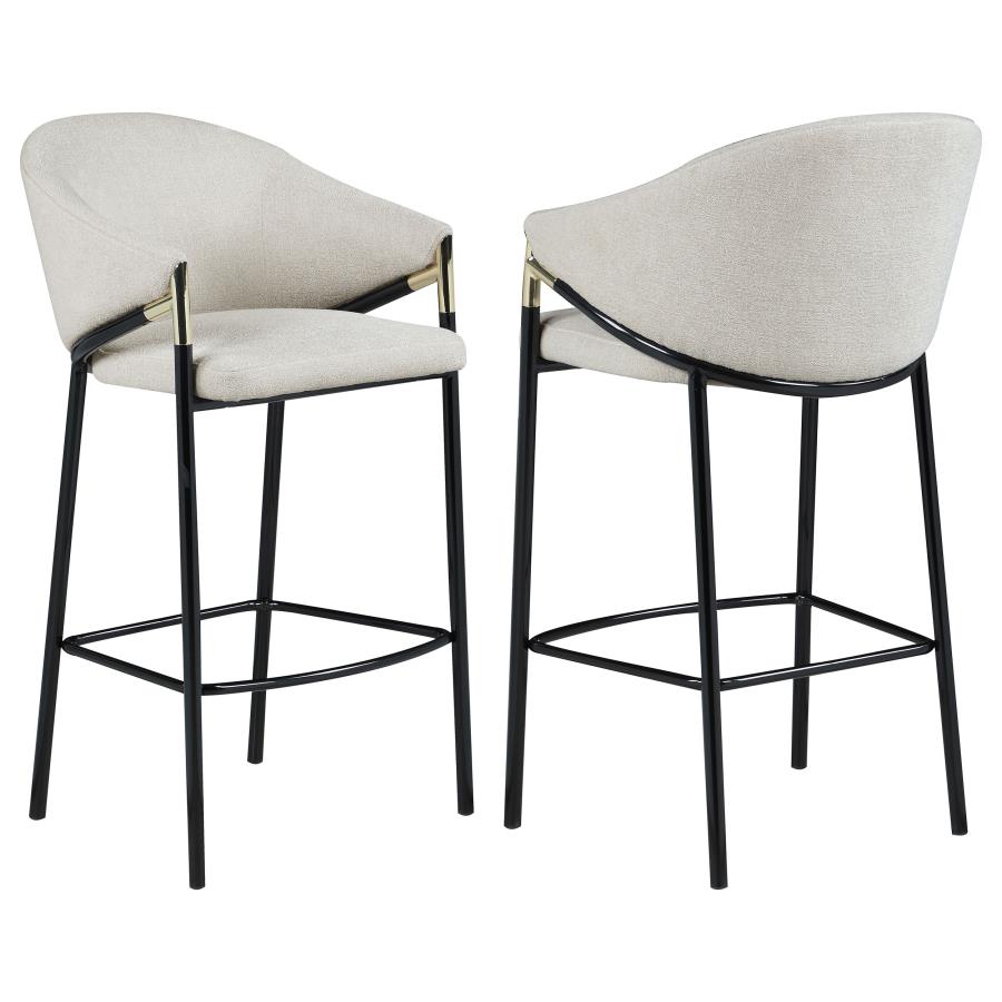 Chadwick Fabric Upholstered Bar Chair Beige (Set of 2) (image for) Chadwick Fabric Upholstered Bar Chair Beige (Set of 2)