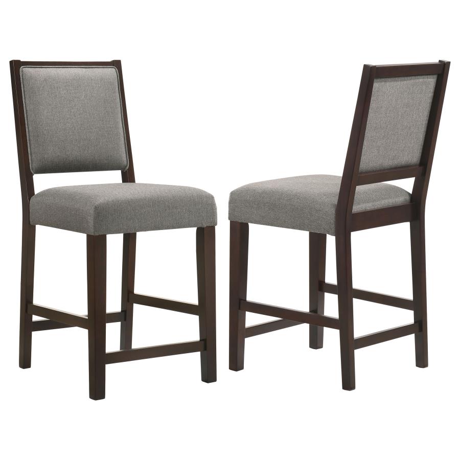 Bedford Fabric Upholstered Counter Chair Grey (Set of 2) (image for) Bedford Fabric Upholstered Counter Chair Grey (Set of 2)