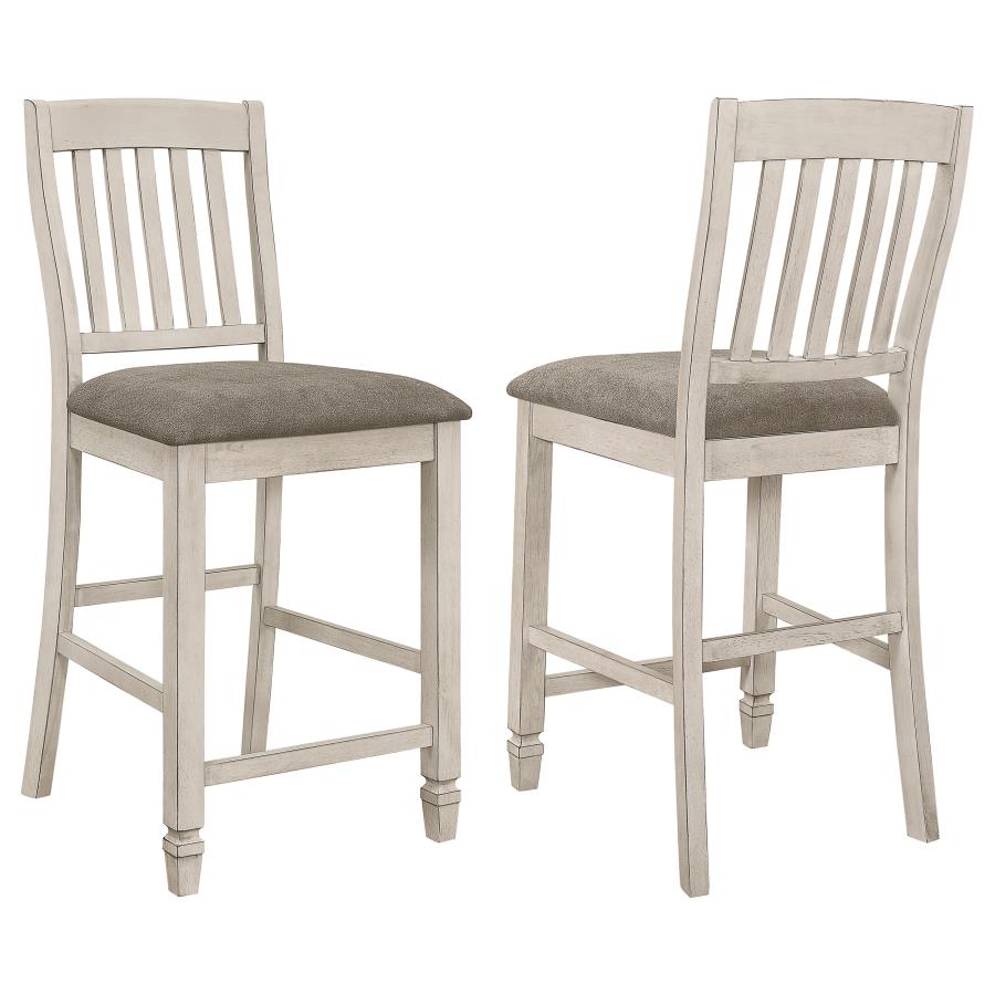 Sarasota Wood Counter Chair Rustic Cream (Set of 2) (image for) Sarasota Wood Counter Chair Rustic Cream (Set of 2)