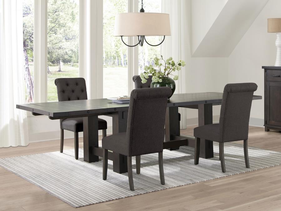 Calandra 5-piece Extension Leaf Dining Table Set Grey (image for) Calandra 5-piece Extension Leaf Dining Table Set Grey