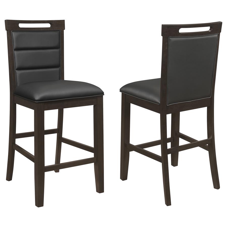 Prentiss Upholstered Counter Chair Cappuccino (Set of 2) (image for) Prentiss Upholstered Counter Chair Cappuccino (Set of 2)