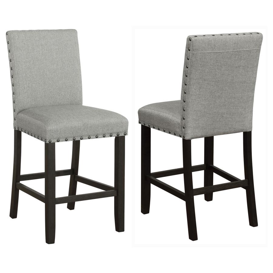 Kentfield Fabric Upholstered Counter Chair Grey (Set of 2) (image for) Kentfield Fabric Upholstered Counter Chair Grey (Set of 2)