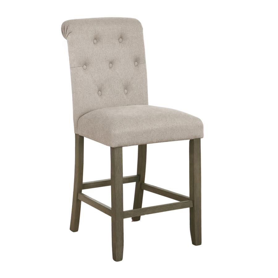 Balboa Fabric Upholstered Counter Chair Beige (Set of 2) (image for) Balboa Fabric Upholstered Counter Chair Beige (Set of 2)