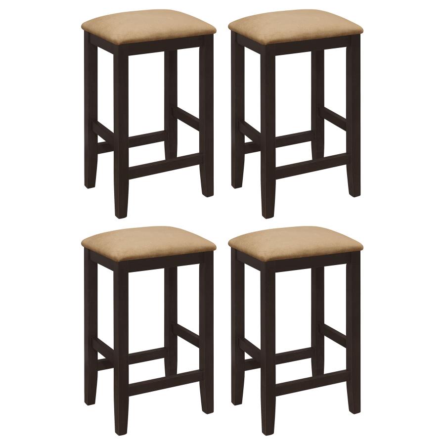 Gabriel Backless Counter Stool Cappuccino (Set of 4) (image for) Gabriel Backless Counter Stool Cappuccino (Set of 4)
