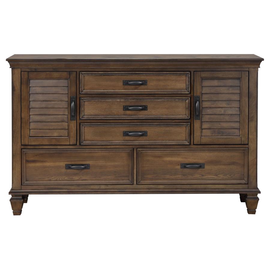 Franco 4-piece Queen Bedroom Set Burnished Oak