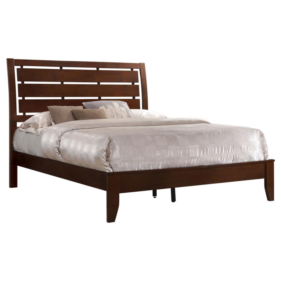 Serenity Wood Full Panel Bed Rich Merlot (image for) Serenity Wood Full Panel Bed Rich Merlot