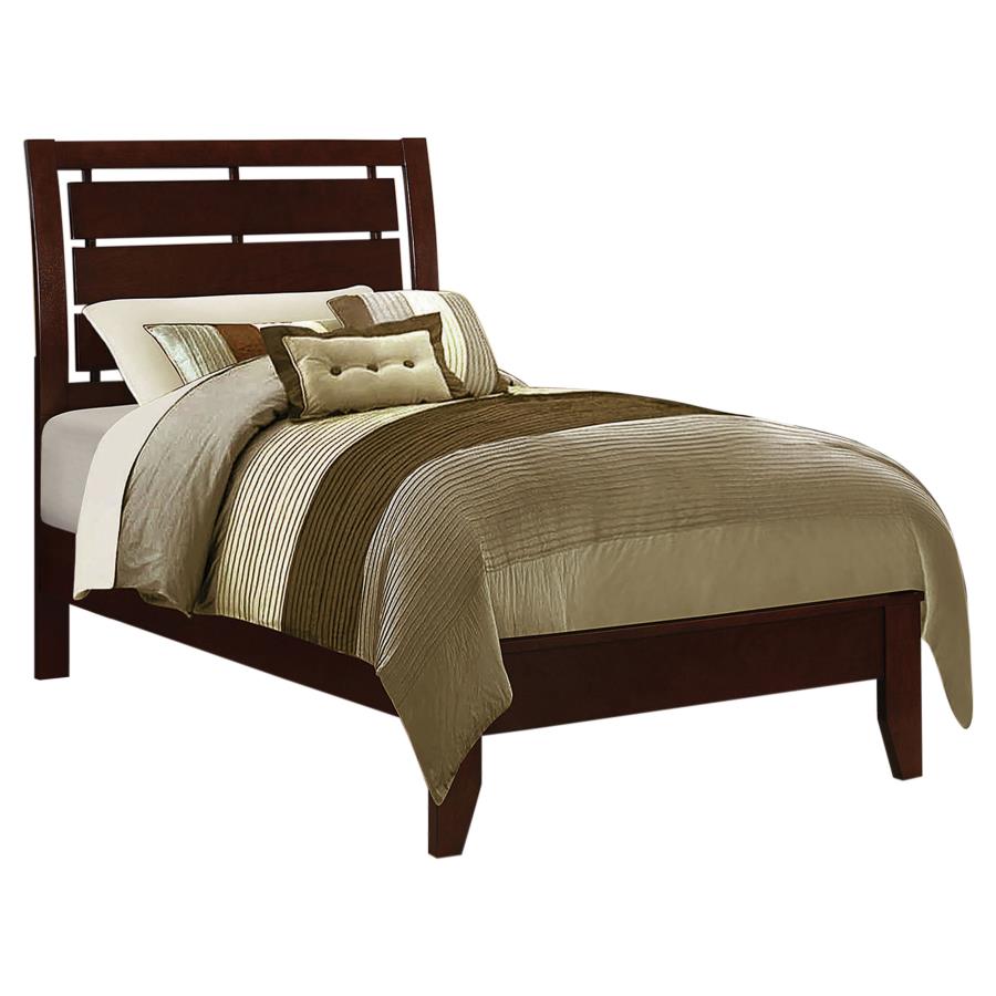 Serenity Wood Twin Panel Bed Rich Merlot (image for) Serenity Wood Twin Panel Bed Rich Merlot
