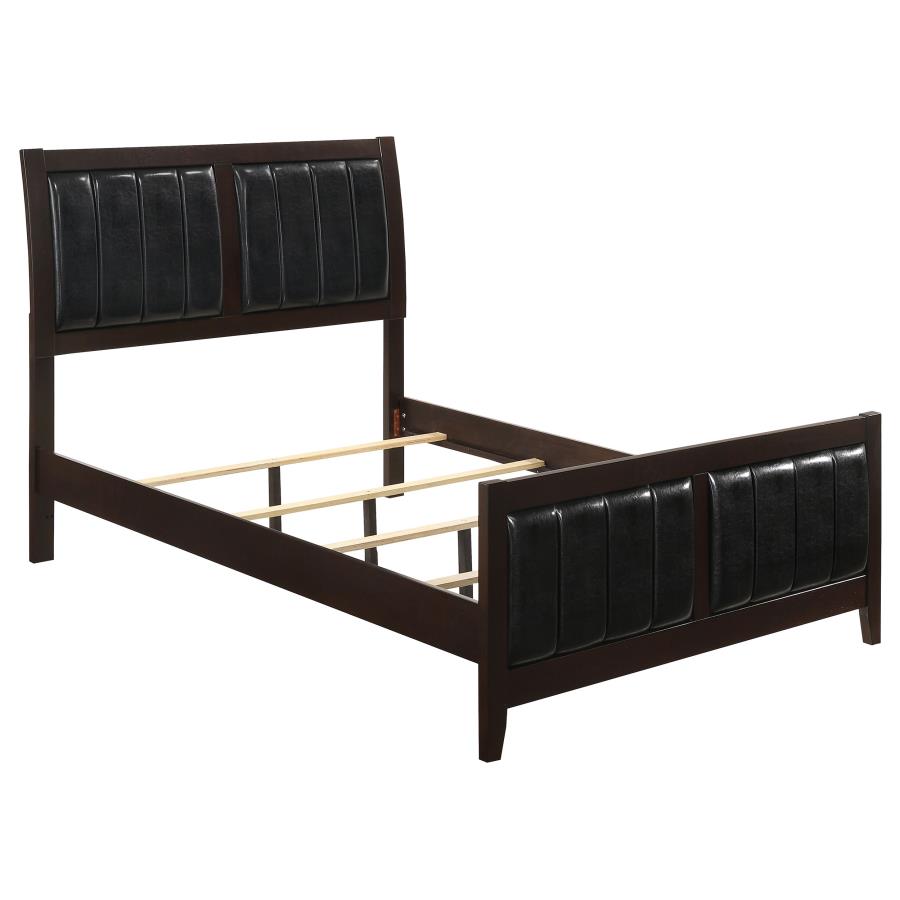 Carlton Wood Eastern King Panel Bed Cappuccino (image for) Carlton Wood Eastern King Panel Bed Cappuccino