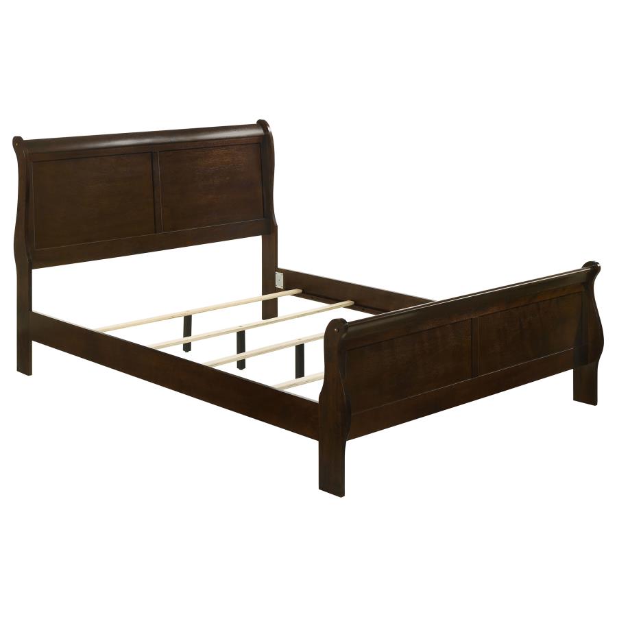 Louis Philippe Wood Full Sleigh Bed Cappuccino (image for) Louis Philippe Wood Full Sleigh Bed Cappuccino
