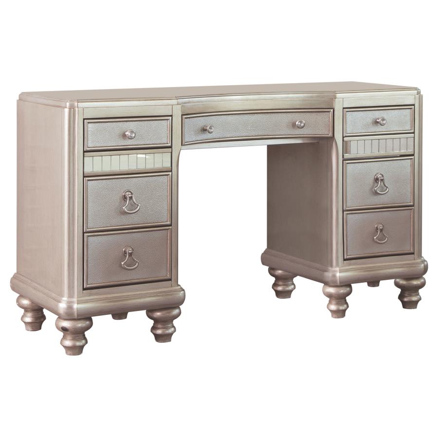 Bling Game 9-drawer Vanity Table Metallic Platinum (image for) Bling Game 9-drawer Vanity Table Metallic Platinum