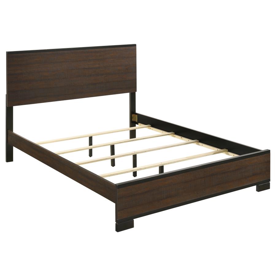 Edmonton Wood Eastern King Panel Bed Rustic Tobacco (image for) Edmonton Wood Eastern King Panel Bed Rustic Tobacco