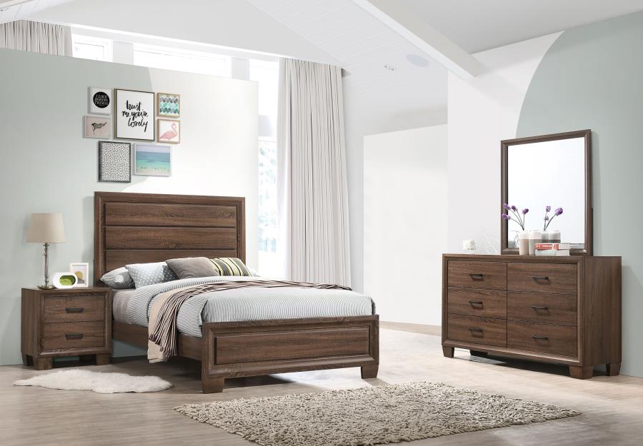 Brandon 4-piece Full Bedroom Set Warm Brown (image for) Brandon 4-piece Full Bedroom Set Warm Brown