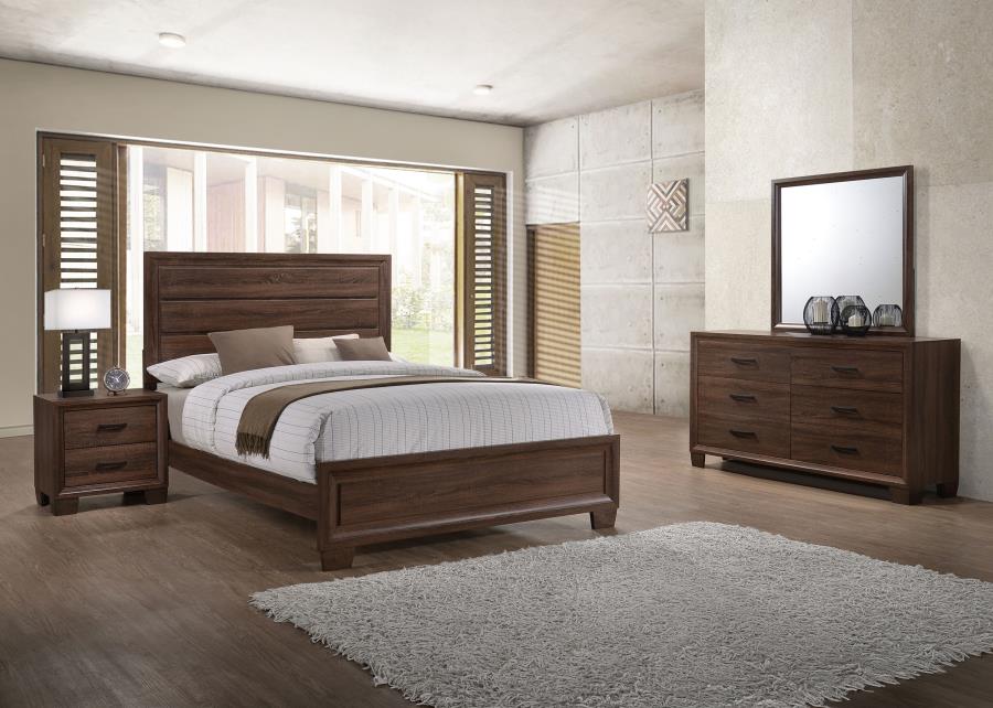 Brandon 4-piece Queen Bedroom Set Warm Brown (image for) Brandon 4-piece Queen Bedroom Set Warm Brown