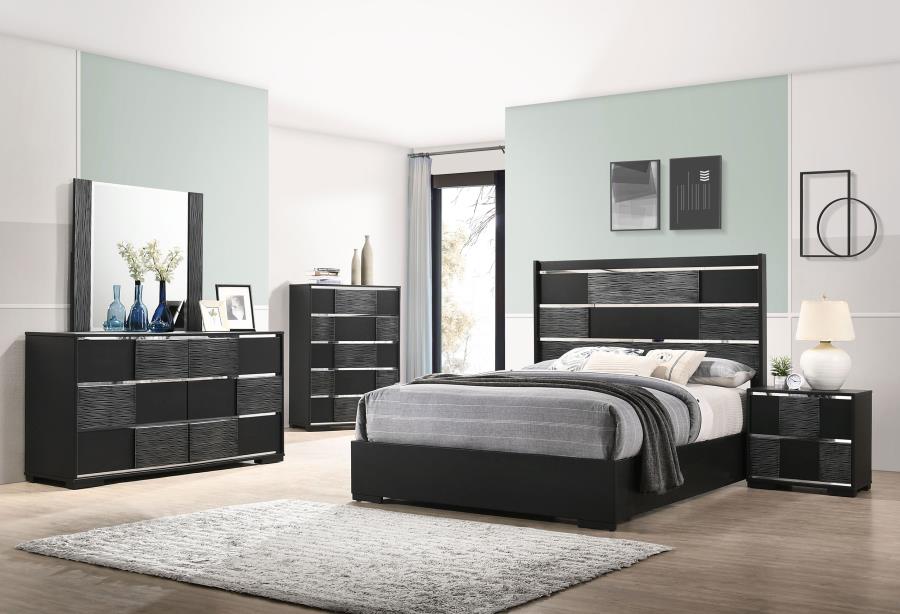 Blacktoft 5-piece Queen Bedroom Set Black (image for) Blacktoft 5-piece Queen Bedroom Set Black