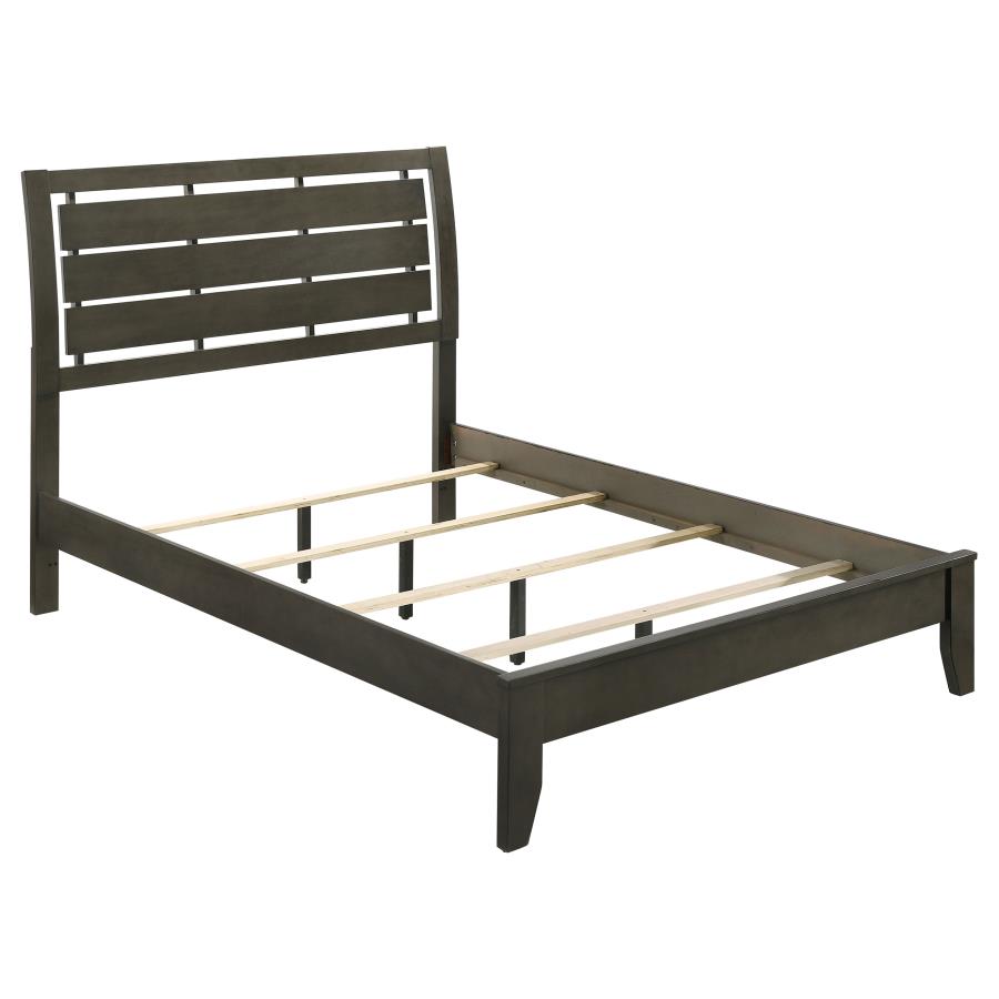 Serenity Wood Full Panel Bed Mod Grey (image for) Serenity Wood Full Panel Bed Mod Grey