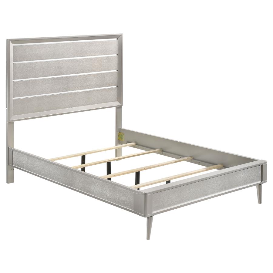 Ramon Wood Full Panel Bed Metallic Sterling (image for) Ramon Wood Full Panel Bed Metallic Sterling