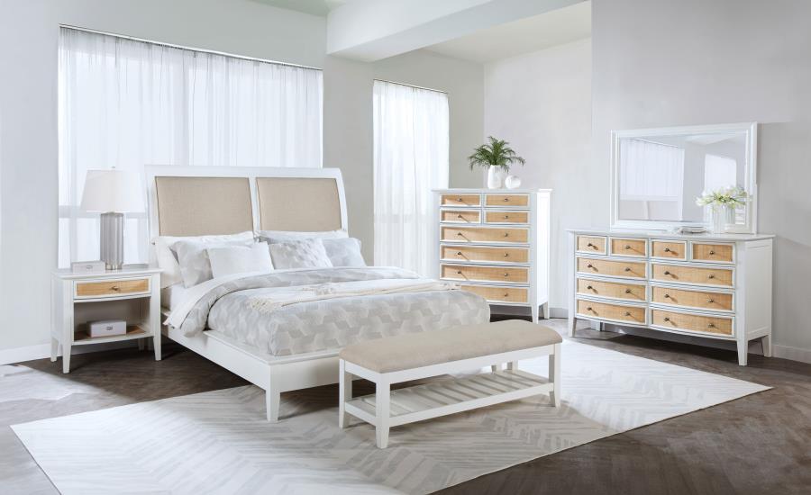 Bexhill 5-piece Queen Bedroom Set White (image for) Bexhill 5-piece Queen Bedroom Set White