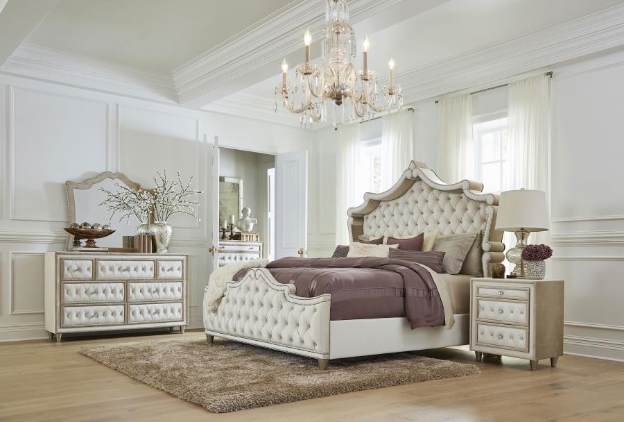 Antonella 5-piece Queen Bedroom Set Ivory (image for) Antonella 5-piece Queen Bedroom Set Ivory