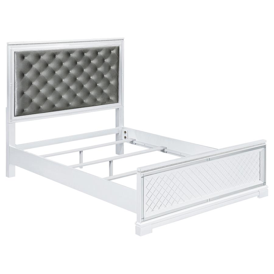 Eleanor Wood Queen Panel Bed White (image for) Eleanor Wood Queen Panel Bed White