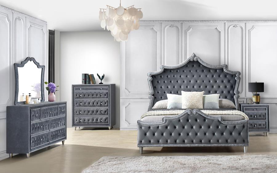 Antonella 5-piece Queen Bedroom Set Grey (image for) Antonella 5-piece Queen Bedroom Set Grey