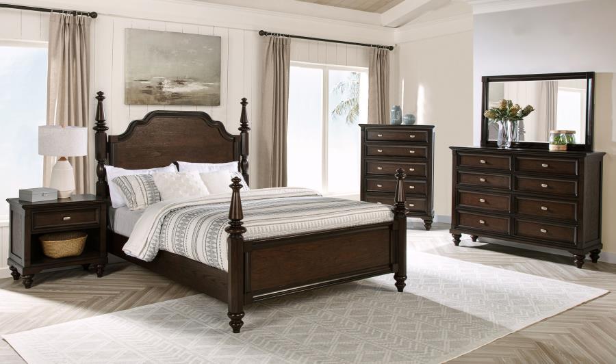 Andover 5-piece Queen Bedroom Set Dark Oak (image for) Andover 5-piece Queen Bedroom Set Dark Oak