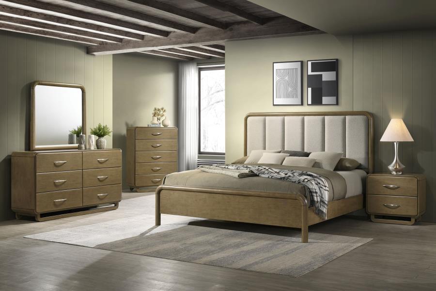 Amsbury 5-piece California King Bedroom Set Nutmeg (image for) Amsbury 5-piece California King Bedroom Set Nutmeg