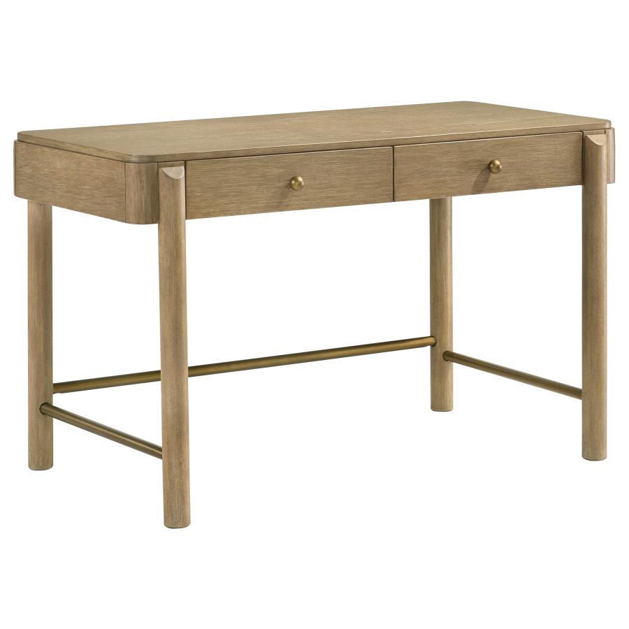 Arini 2-drawer Vanity Desk Makeup Table Sand Wash (image for) Arini 2-drawer Vanity Desk Makeup Table Sand Wash