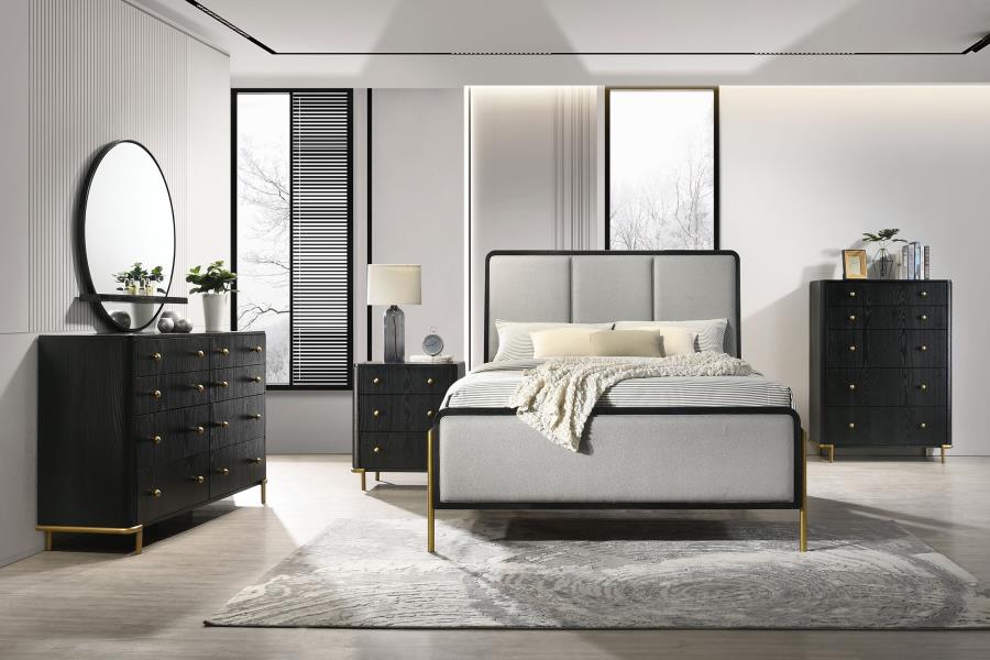 Arini 5-piece Queen Bedroom Set Black and Grey (image for) Arini 5-piece Queen Bedroom Set Black and Grey