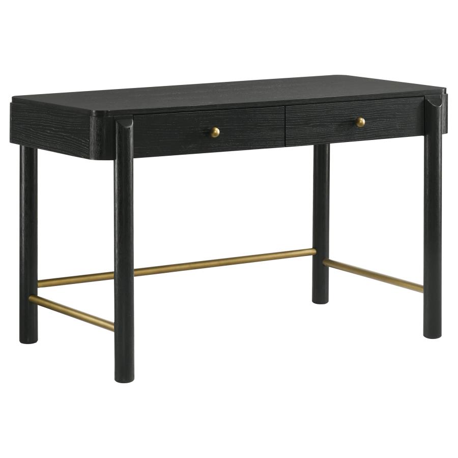 Arini 2-drawer Vanity Desk Makeup Table Black (image for) Arini 2-drawer Vanity Desk Makeup Table Black