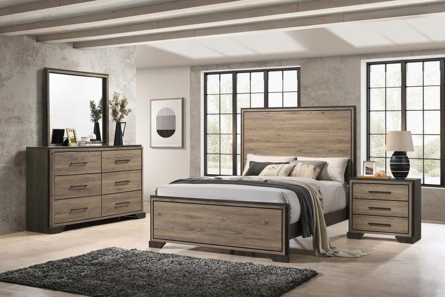 Baker 4-piece Eastern King Bedroom Set Light Taupe (image for) Baker 4-piece Eastern King Bedroom Set Light Taupe