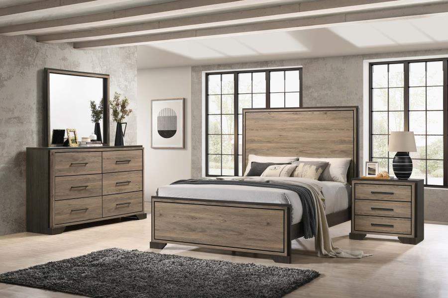Baker 4-piece California King Bedroom Set Light Taupe (image for) Baker 4-piece California King Bedroom Set Light Taupe