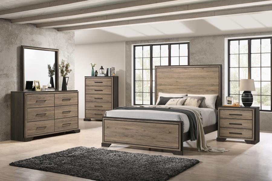 Baker 5-piece Queen Bedroom Set Light Taupe (image for) Baker 5-piece Queen Bedroom Set Light Taupe
