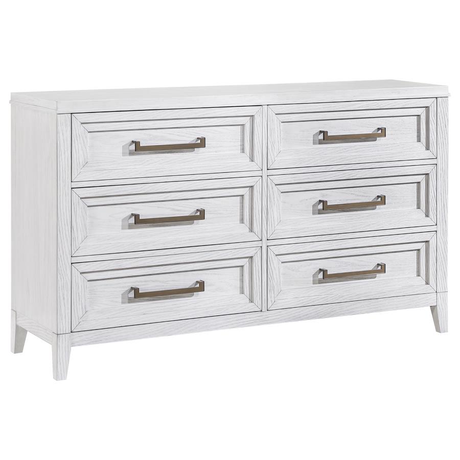 Marielle 5-piece Queen Bedroom Set Distressed White 