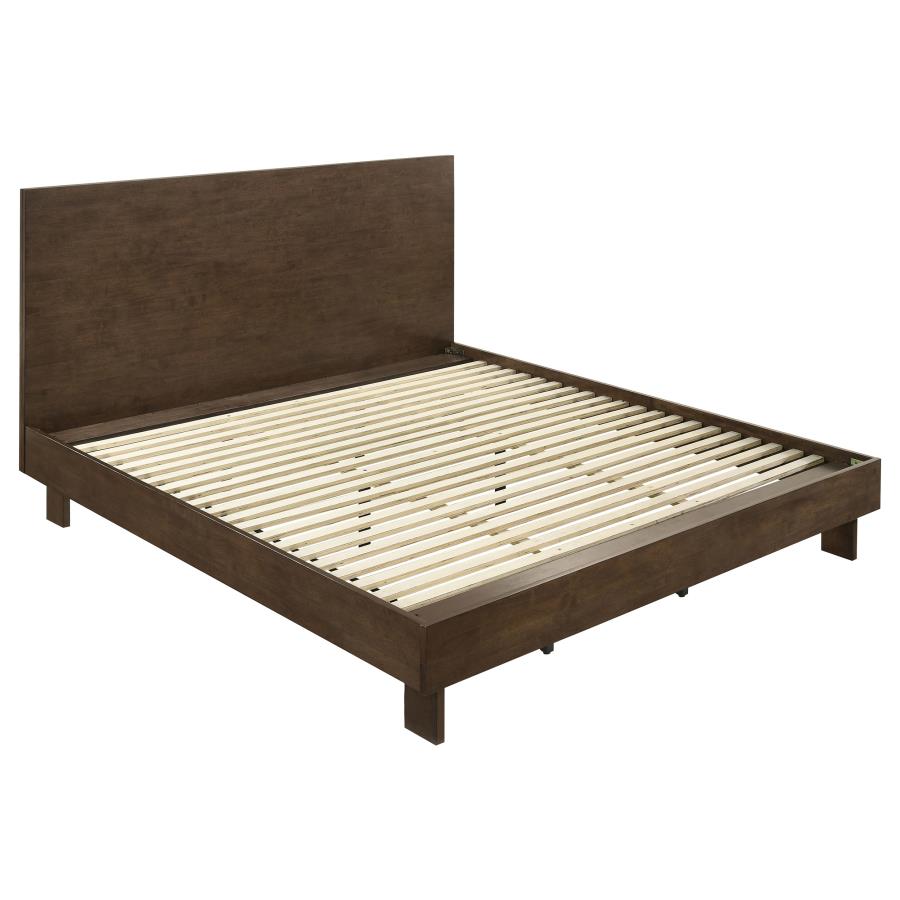 Glenwood 48-inch Eastern King Platform Panel Bed Warm Brown (image for) Glenwood 48-inch Eastern King Platform Panel Bed Warm Brown