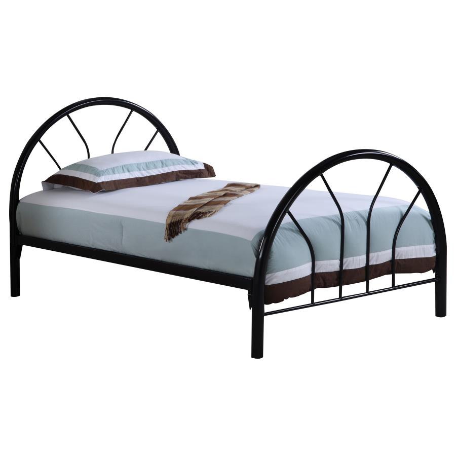 Marjorie Metal Twin Open Frame Bed Black (image for) Marjorie Metal Twin Open Frame Bed Black