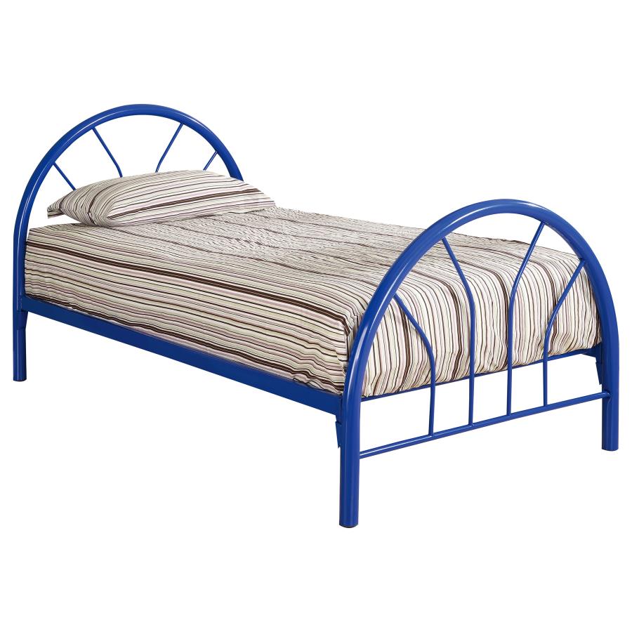 Marjorie Metal Twin Open Frame Bed Blue (image for) Marjorie Metal Twin Open Frame Bed Blue