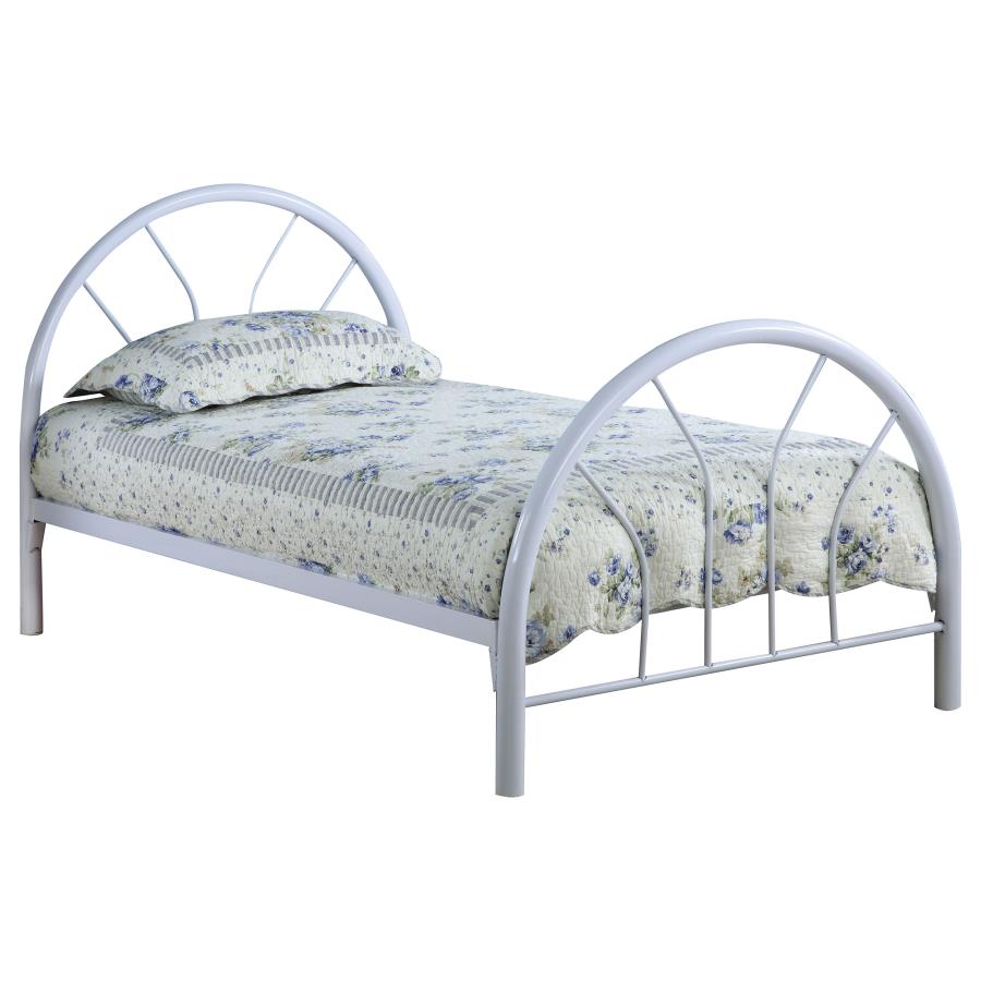 Marjorie Metal Twin Open Frame Bed White (image for) Marjorie Metal Twin Open Frame Bed White