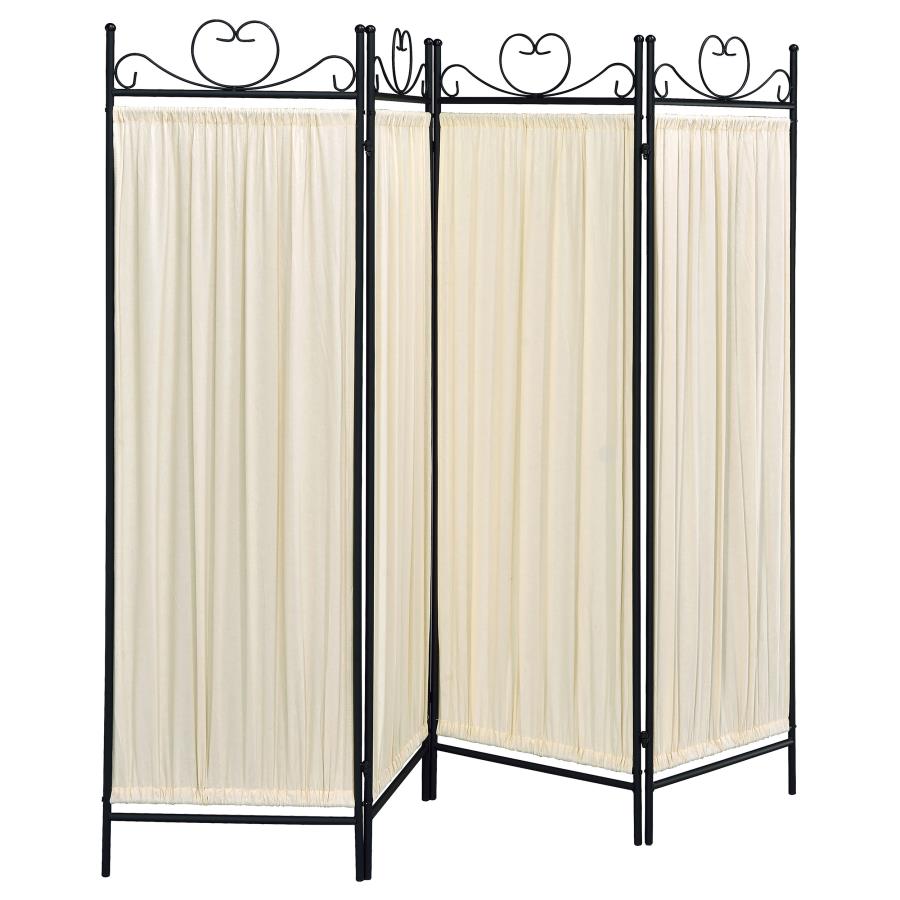 Dove 4-Panel Room Divider Folding Shoji Screen Beige (image for) Dove 4-Panel Room Divider Folding Shoji Screen Beige