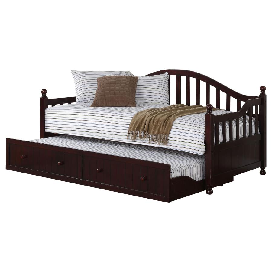 Dan Ryan Wood Twin Daybed with Trundle Cappuccino (image for) Dan Ryan Wood Twin Daybed with Trundle Cappuccino