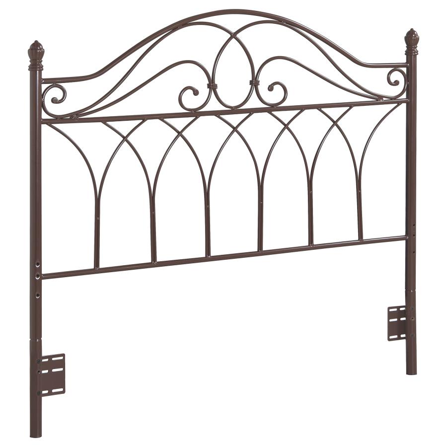 Zola Metal Queen or Full Open Frame Headboard Brown (image for) Zola Metal Queen or Full Open Frame Headboard Brown