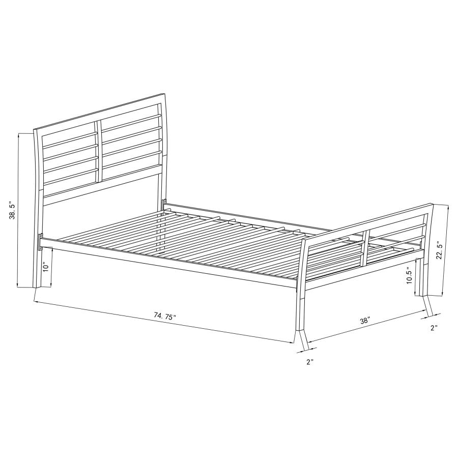 Modal Additional Images for Cooper Metal Twin Open Frame Bed Silver